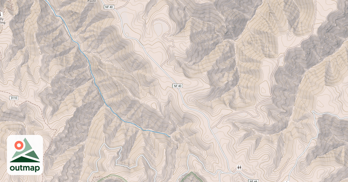 Map of Kelly Camp Spur