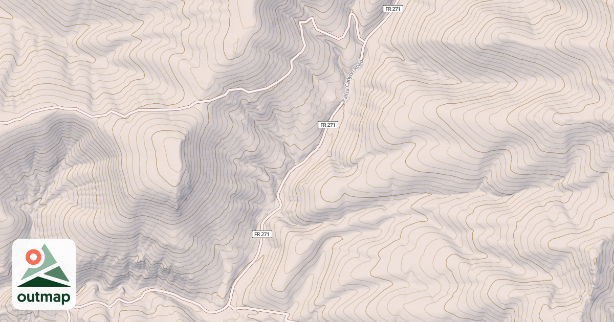 Map of PALIZA CANYON