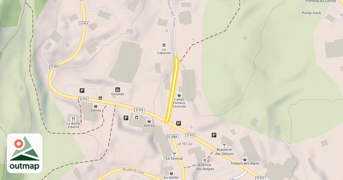 Map of Chemin des Trives
