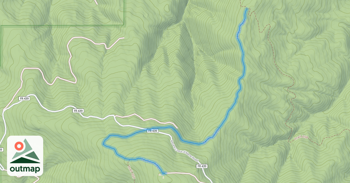 Map of Caribou Ridge