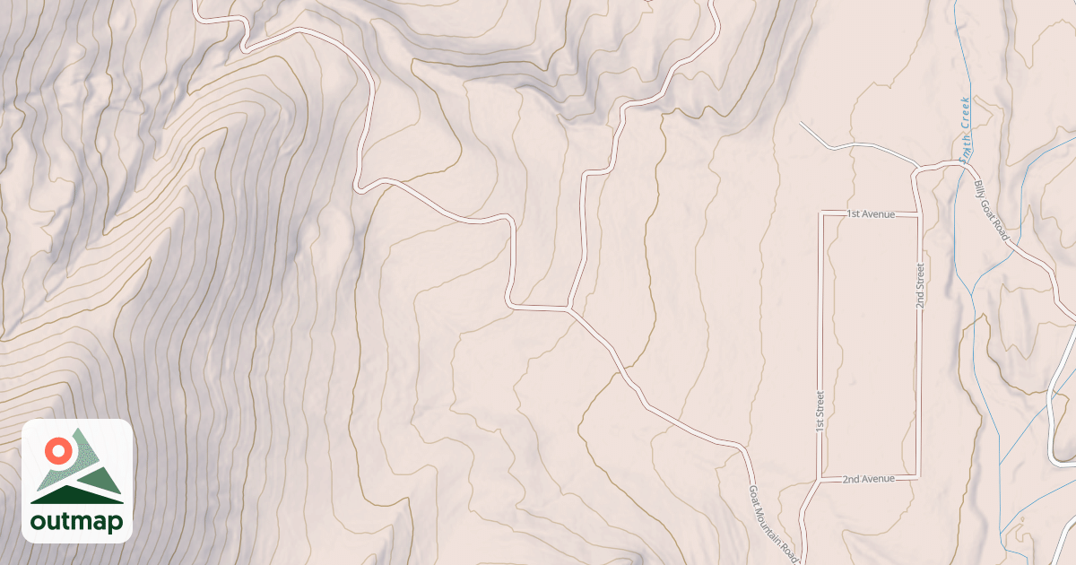 Map of GOAT MOUNTAIN