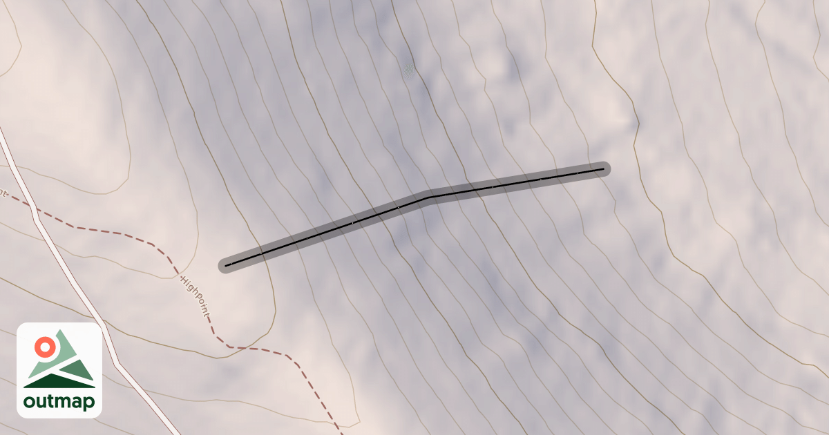 Map of South Bowl Chutes
