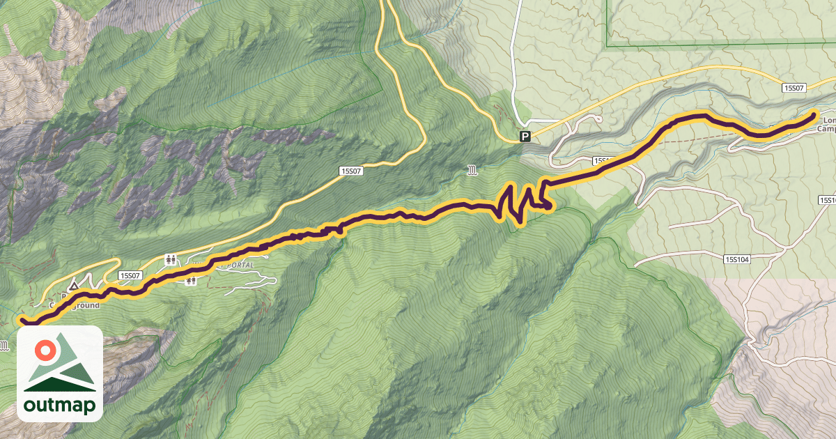 Map of Whitney Portal Trail