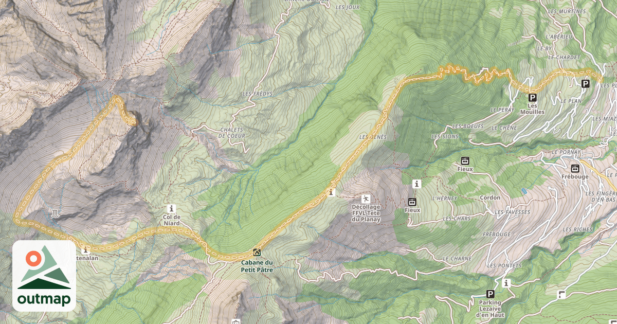Map of La Miaz — Les Molliards