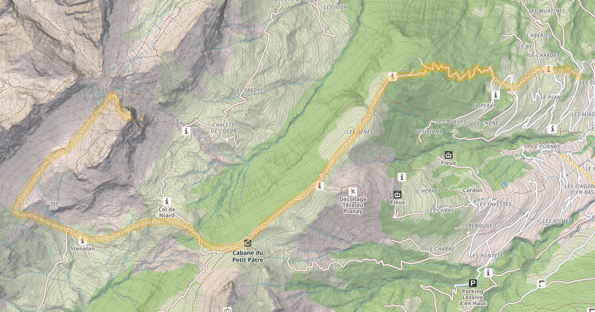 Map preview of La Miaz — Les Molliards
