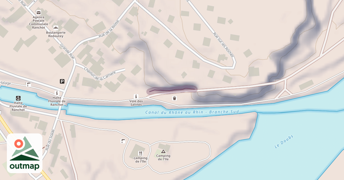 Map of Falaise de Ranchot