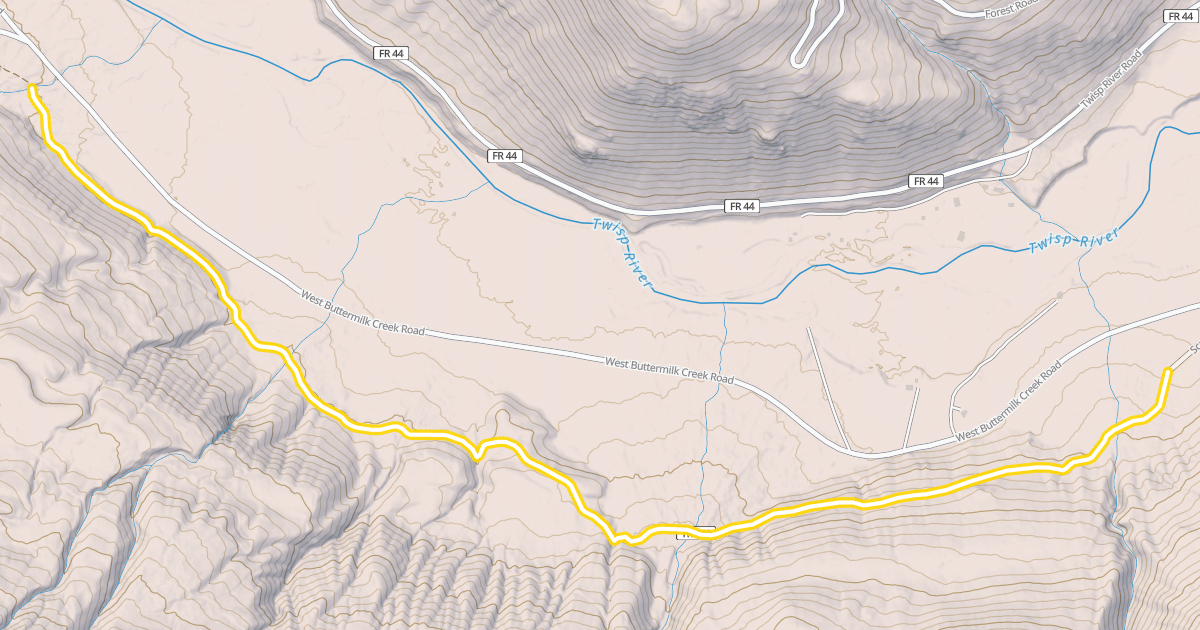 Map preview of Twisp River Trail