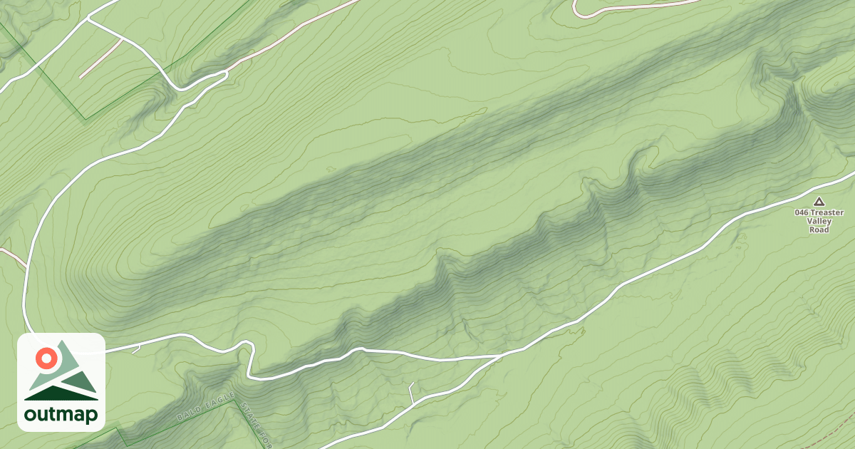 Map of Bald Eagle State Forest Snowmobile Trails