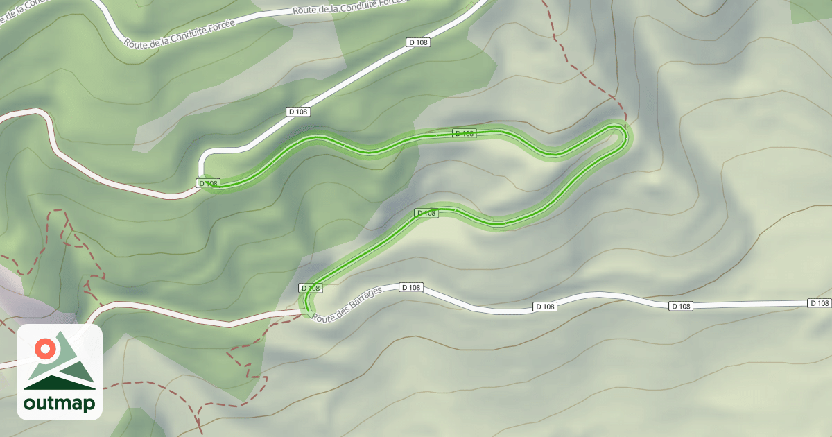 Map of Route des Barrages