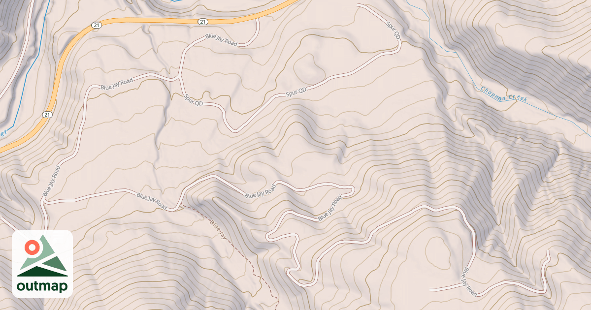 Map of BLUE JAY