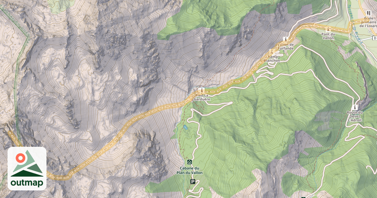 Map of Pic du Béal Traversier — Arvieux
