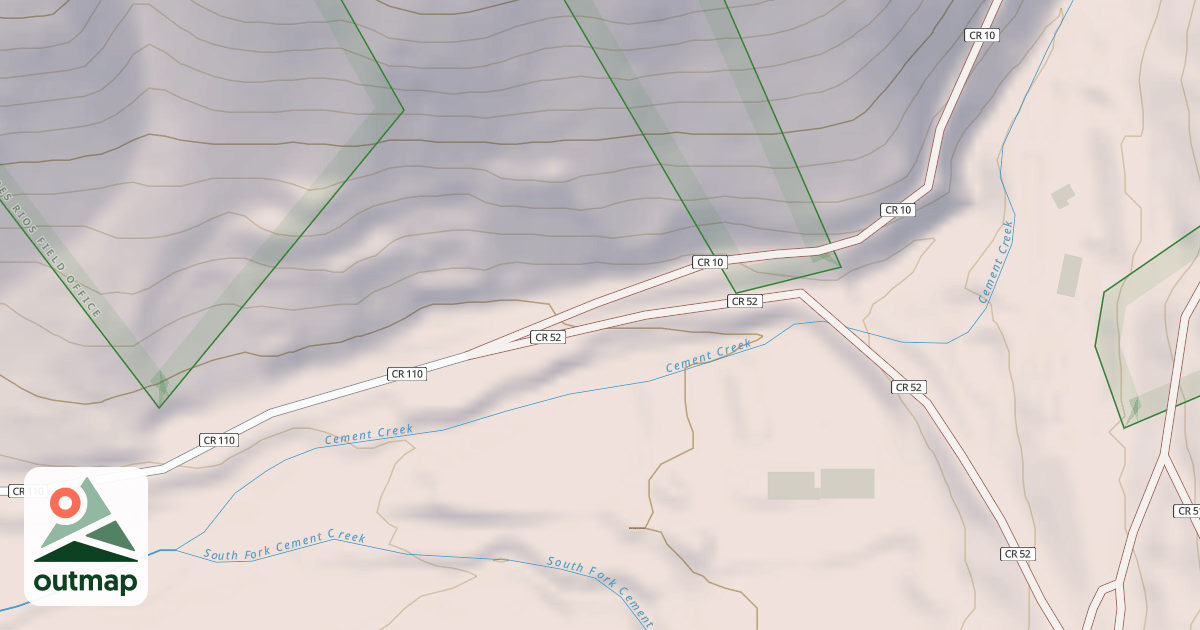 Map of County Road 110