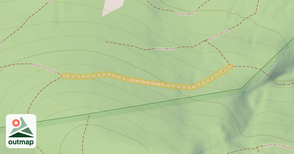 Map of Weiss Knob Ascent