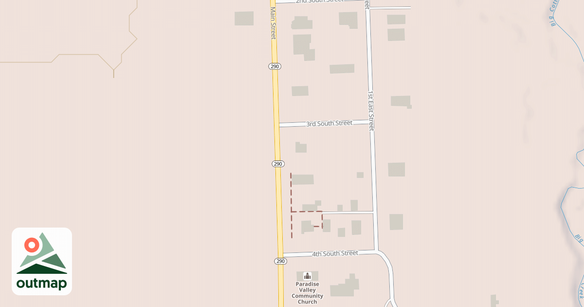 Map of PARADISE GS DRIVEWAY