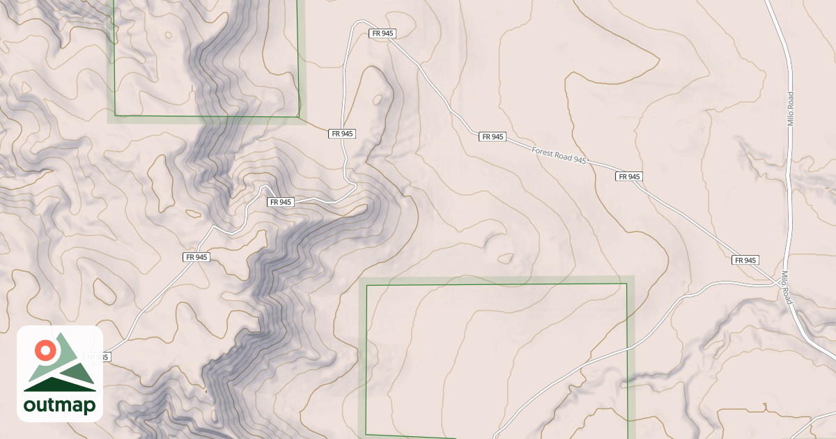 Map of USFS Motor Vehicle Use Map Roads {1D9F1A0D-222F-4149-B0BF-C8835818F0F9}