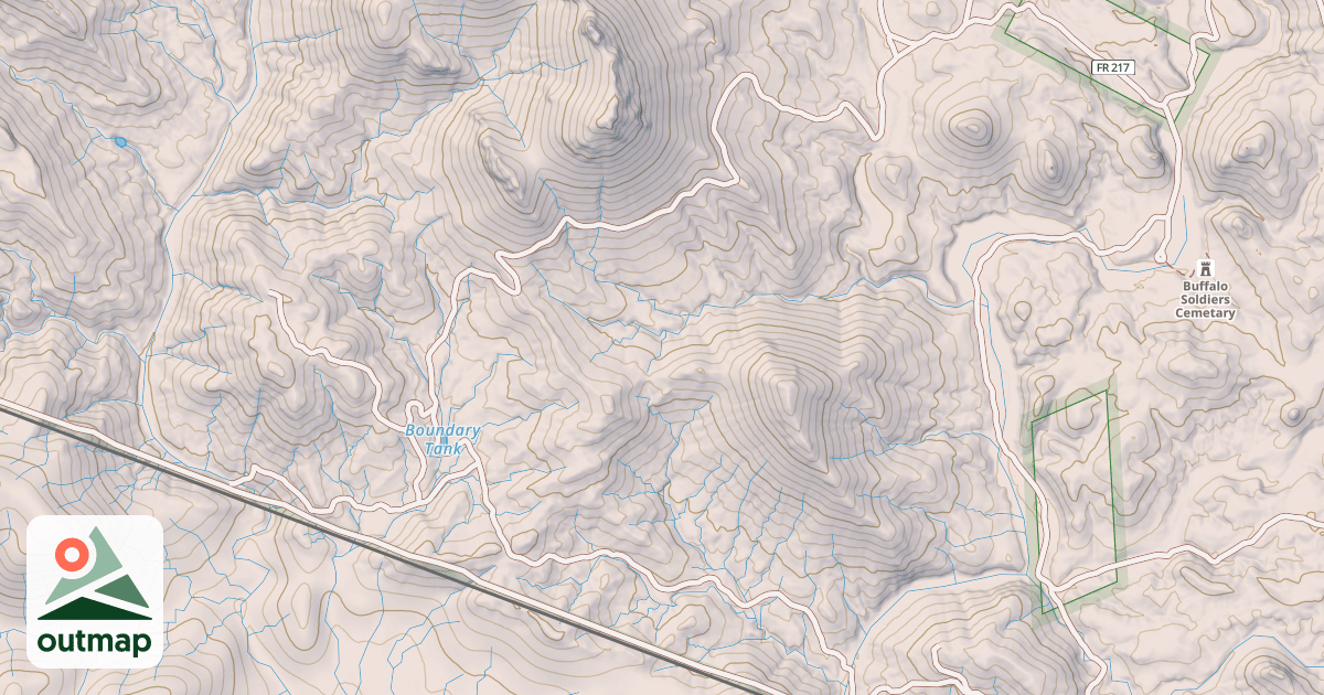 Map of SENTINEL PEAK