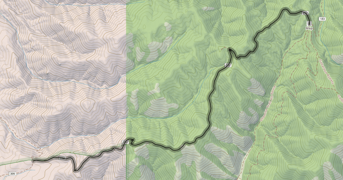Map preview of Saddleback Trail