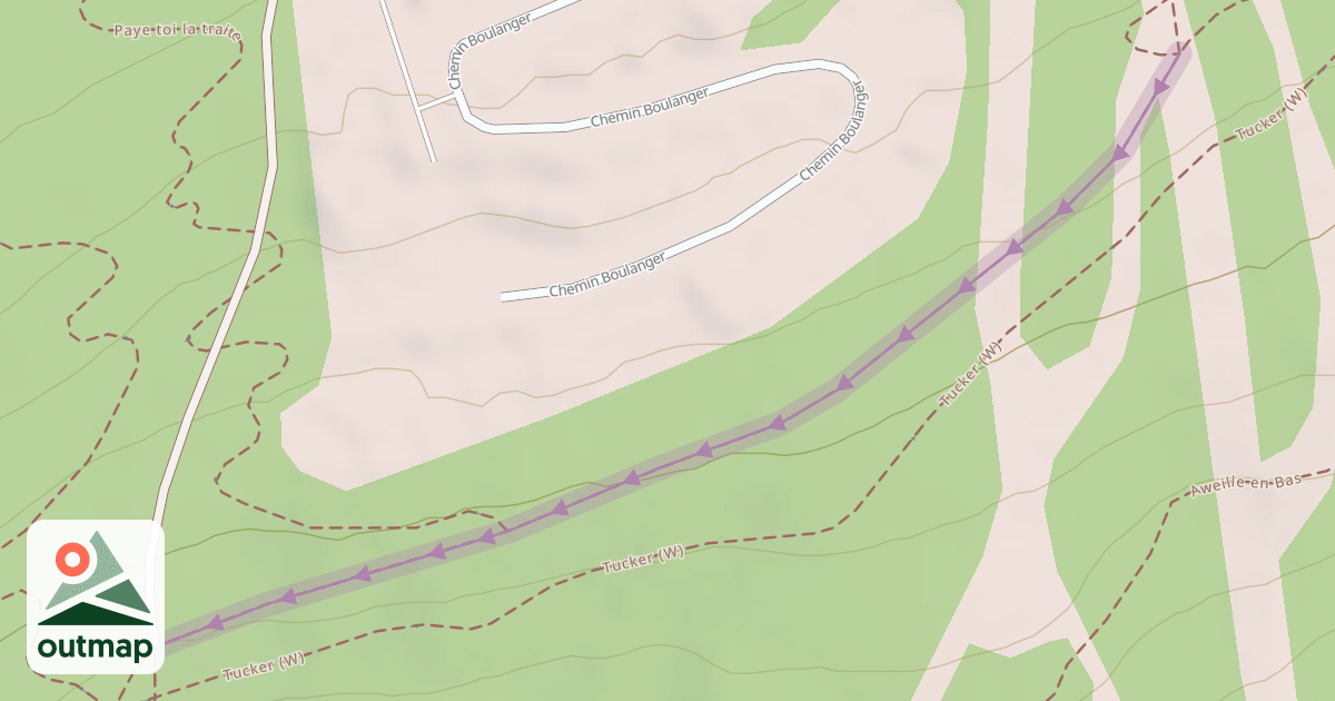 Map of Aweille en Haut