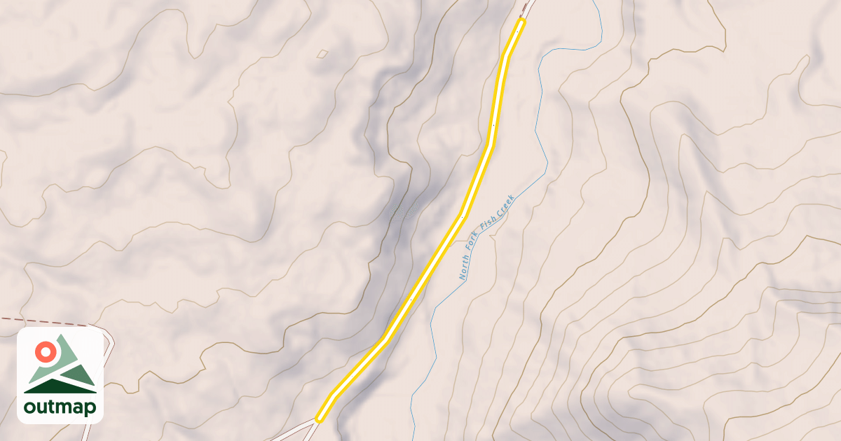 Map of North Fork Of Fish Creek Pack Trail