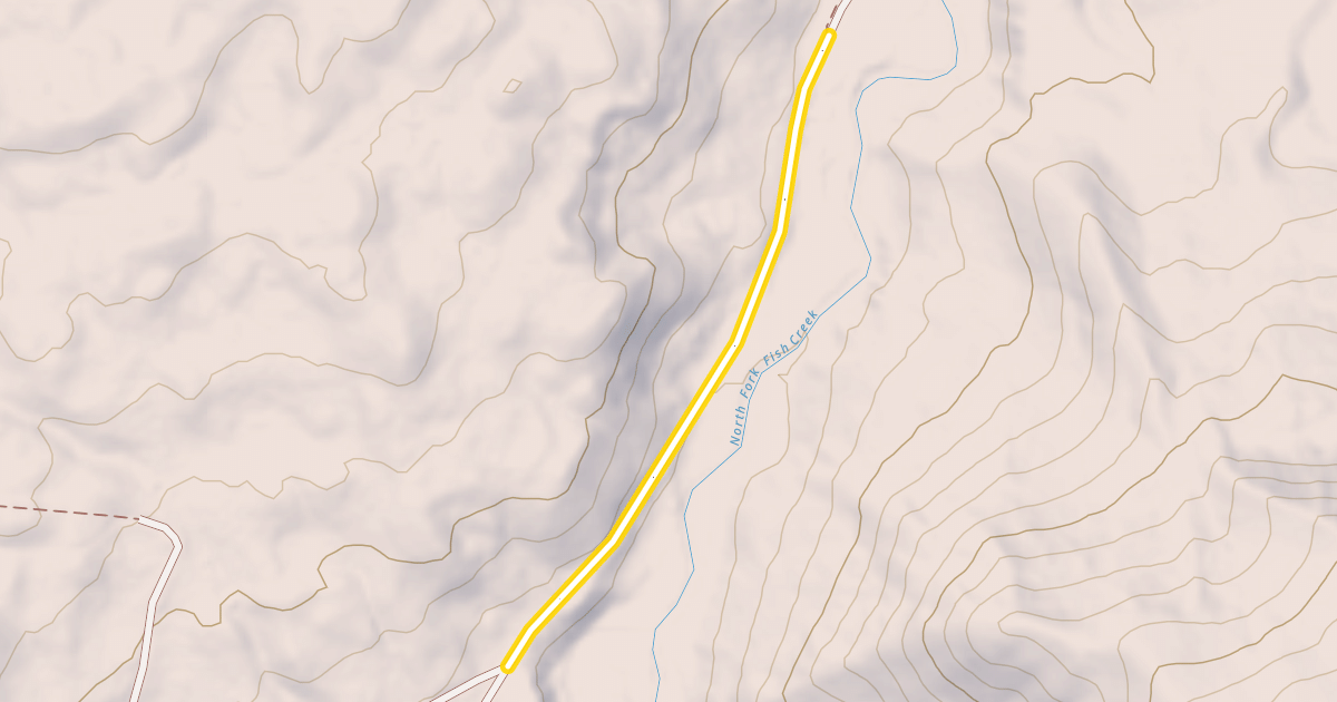 Map preview of North Fork Of Fish Creek Pack Trail