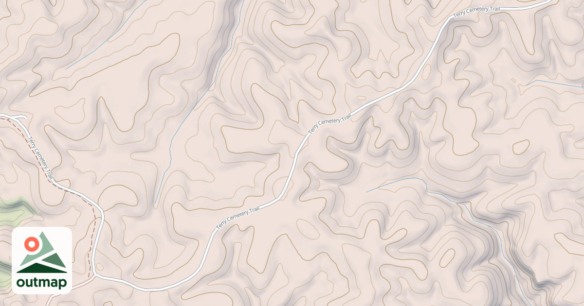 Map of Terry Cemetery Road And Trail (Segment B)