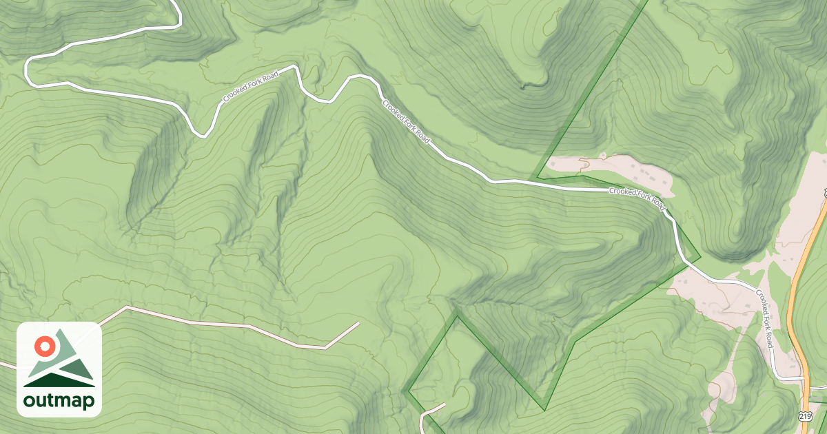 Map of CROOKED FORK