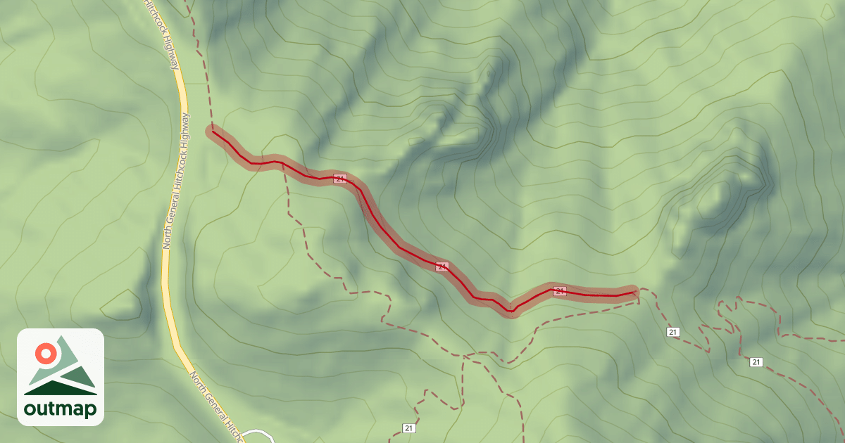 Map of Green Mountain Trail #21
