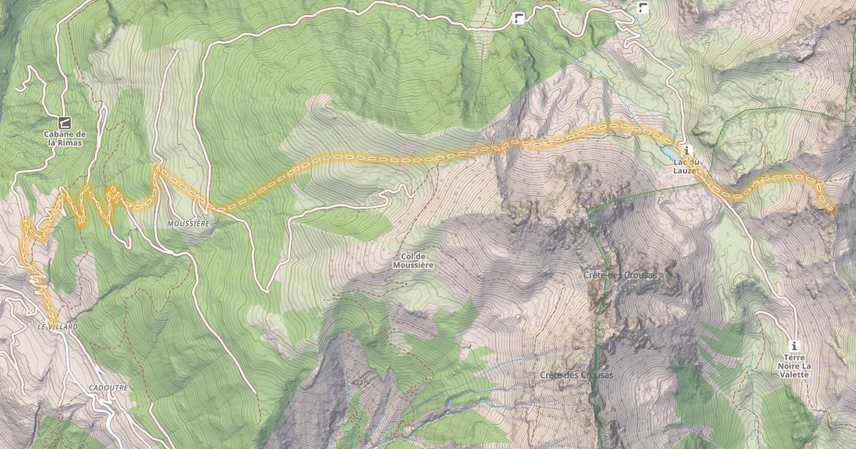 Map preview of Le Testas — Le Villard
