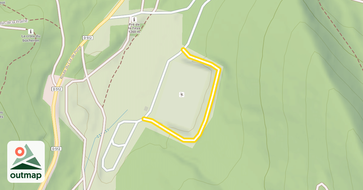Map of Chamoix - piste rouge