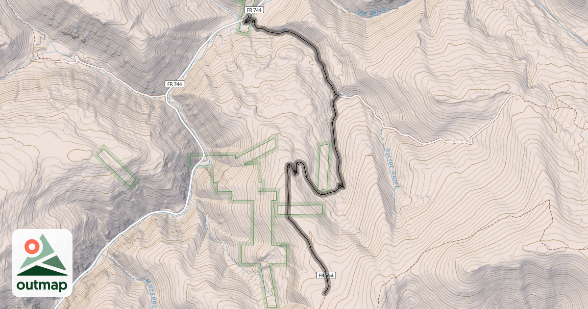 Map of Doctor Gulch Road