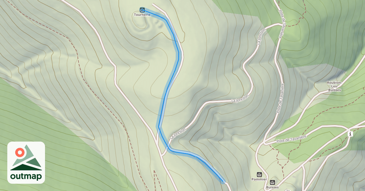 Map of Les Crêtes