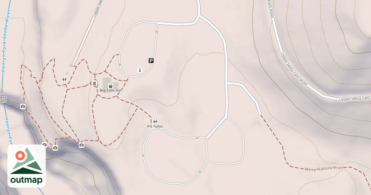 Map of UPPER MESA FALLS S PARKING LOT