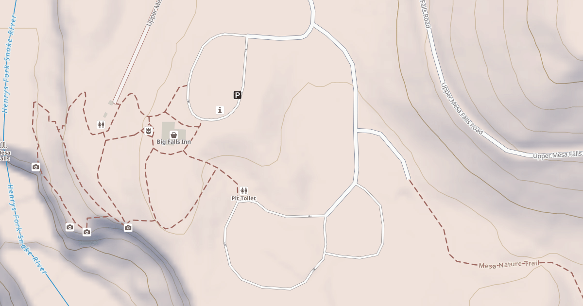 Map preview of UPPER MESA FALLS S PARKING LOT