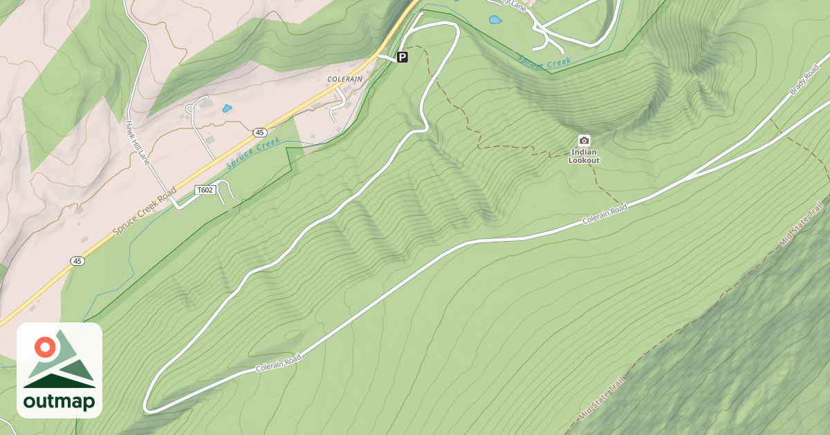 Map of Rothrock State Forest Seven Mountains Snowmobile Trails
