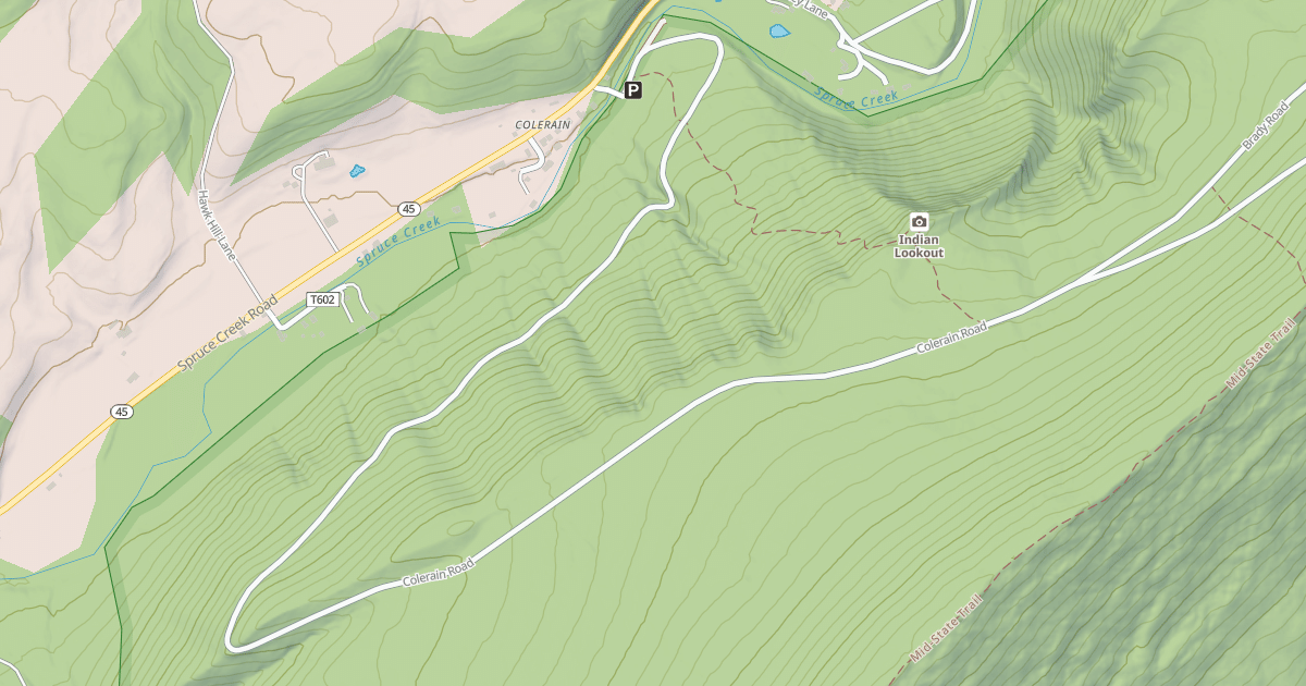 Map preview of Rothrock State Forest Seven Mountains Snowmobile Trails