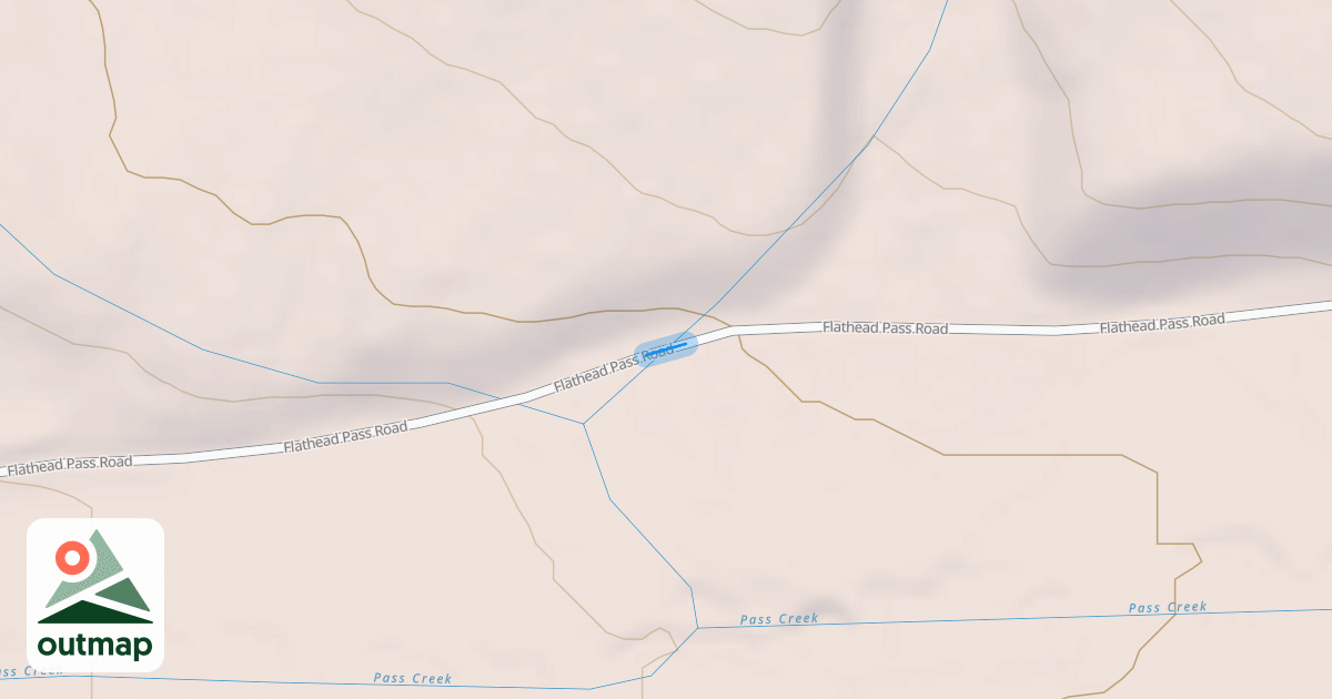 Map of Flathead Pass Road