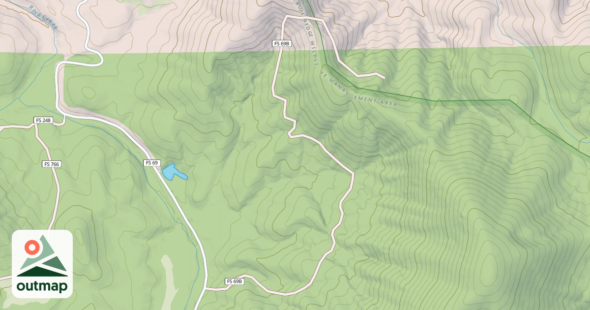 Map of ROCK CREEK BR. B