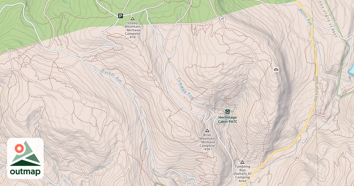 Map of Michaux State Forest – Snowmobile Trail System (Southern)
