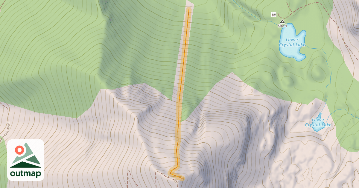 Map of Crystal peak face