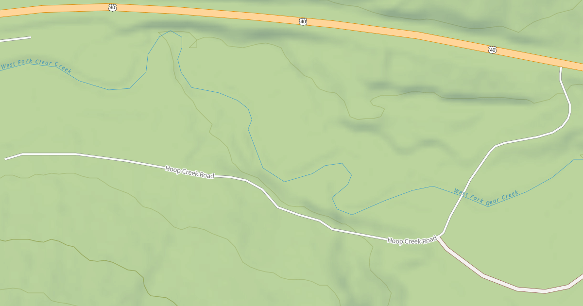 Map preview of HOOP CREEK