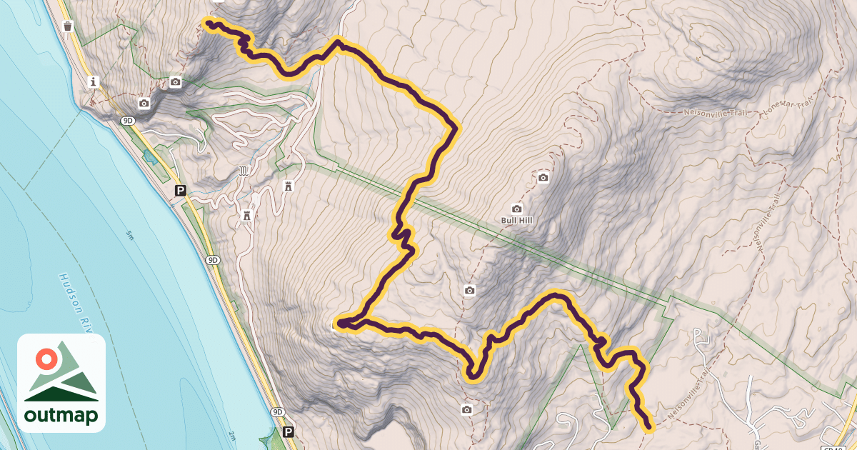 Map of Undercliff Trail (Yellow)