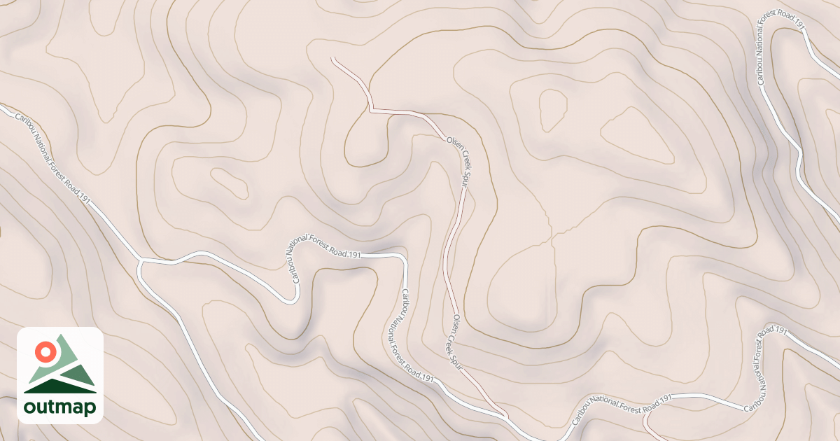 Map of OLSEN CREEK SPUR