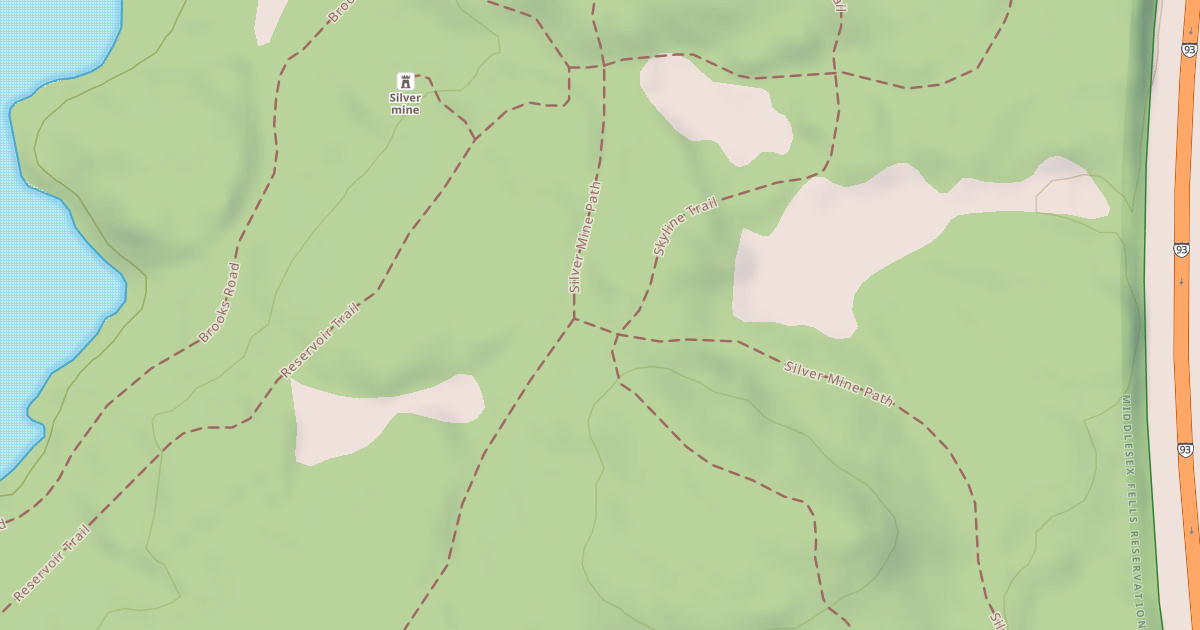 Map preview of Mountain Bike Loop/Silver Mine Road