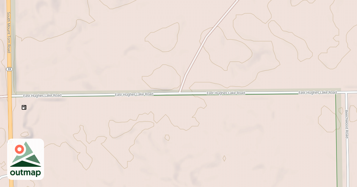 Map of E. HUGHES LAKE