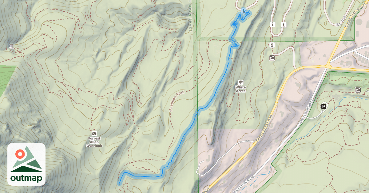 Map of White Acres Ridge