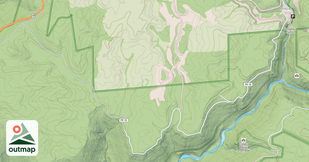 Map of BACKBONE MTN