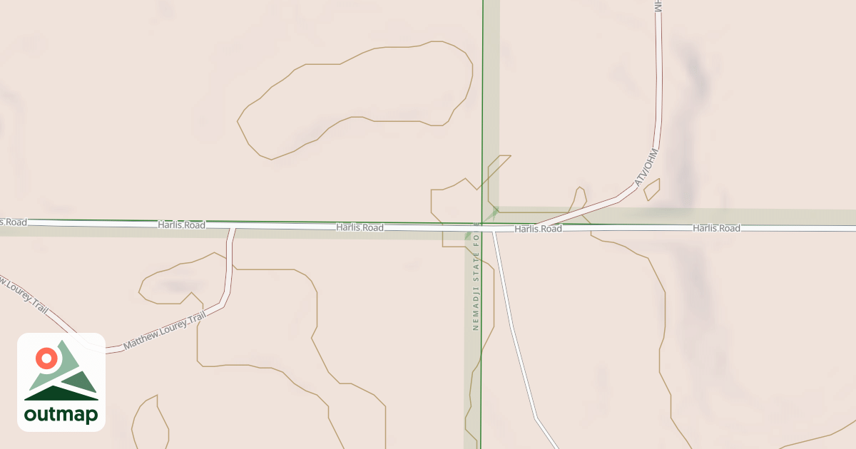 Map of Matthew Lourey State Trail