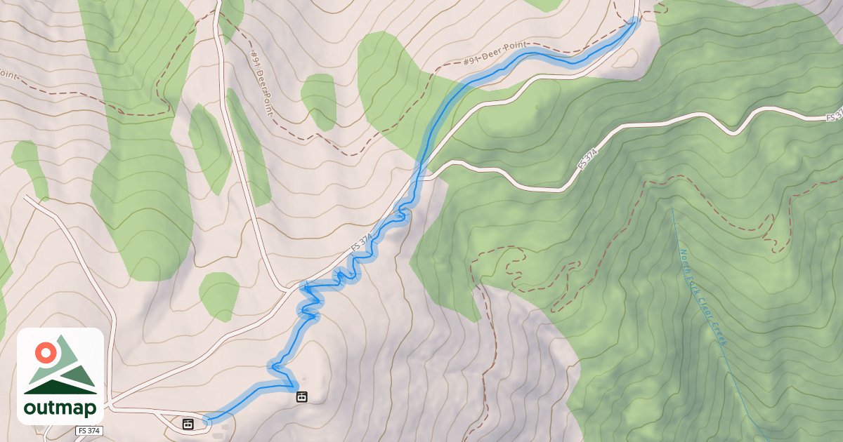 Map of Deer Point Trail