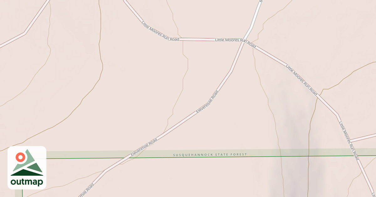 Map of Susquehannock State Forest Snowmobile Trails