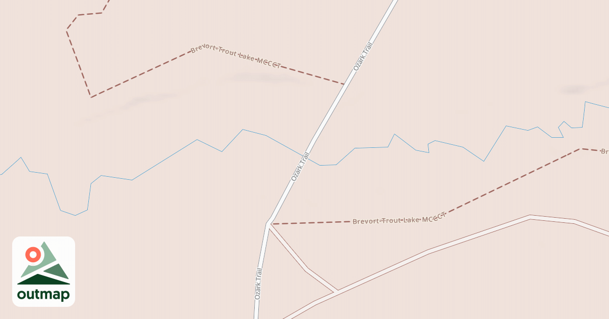 Map of Brevort-trout Lake Motorcycle Trail